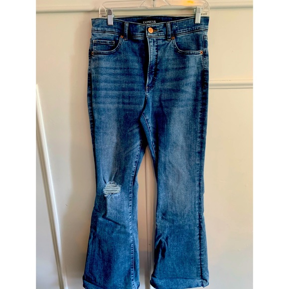 **SOLD** Express slim flare high rise jean. - Picture 1 of 4